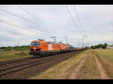 BBL Siemens Smartron 192 008-1 mit 225 015-7 und 218 201-2 und Flachwagen in Klein Gerau