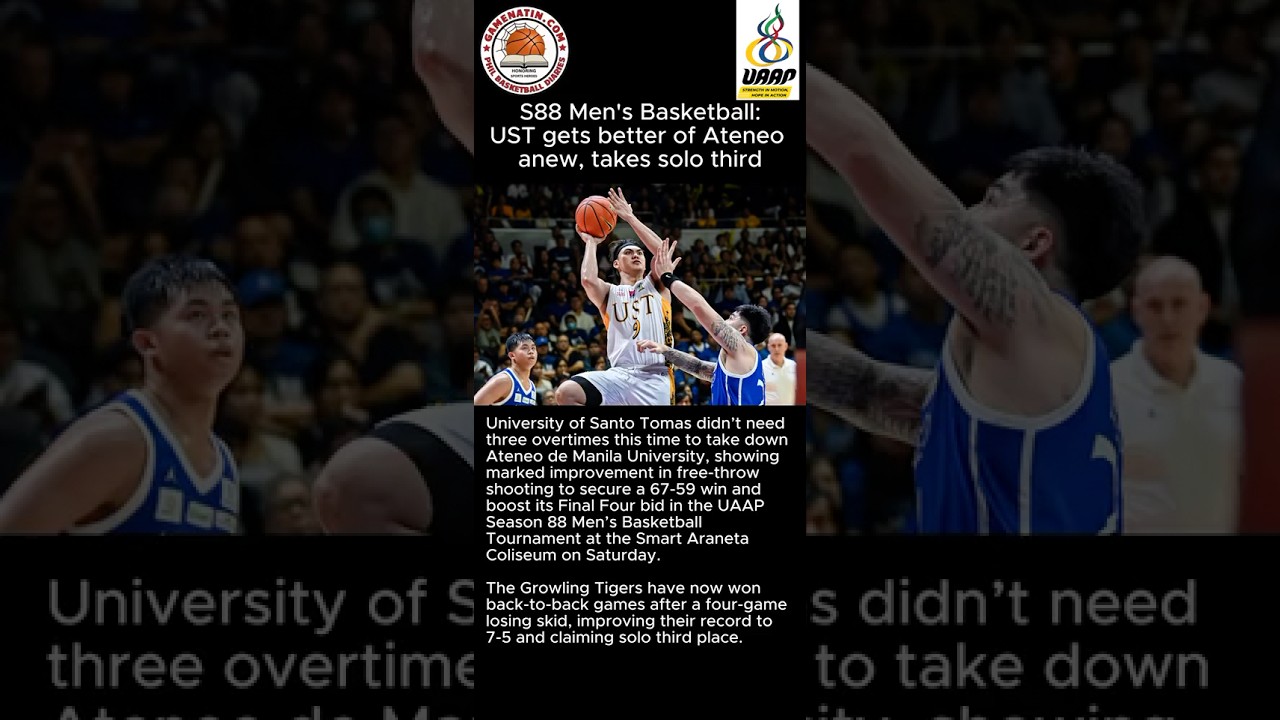 UAAP Men's Basketball: UST takes solo third after clipping Ateneo