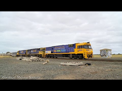 Pacific National 6MP4 TOLL Container Train At Gheringhap (23/2/2024) - PoathTV Australian Railway