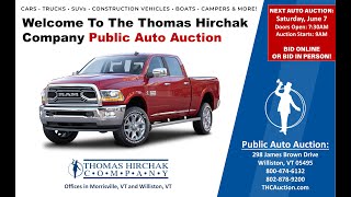 Public Auto Auction - Saturday Nov. 1, 2025 @ 9AM - Williston, VT