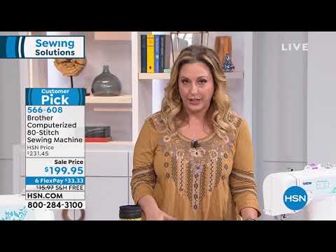 Brother Computerized 80Stitch Sewing Machine with Foot P...