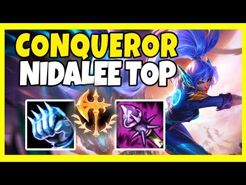 CONQUEROR NIDALEE TOP! BRUISER SUSTAIN NIDALEE IS OP! I MADE UDYR RAGEQUIT! - League of Legends