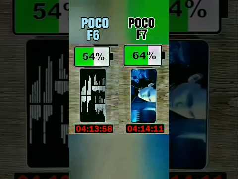 poco f7 vs poco f6 battery 🔋 test 🤯#pocof7 #pocof6#pocof7 #pocof6