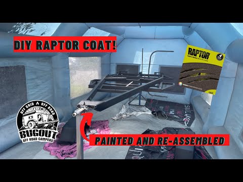 DIY SQUARE-DROP CAMPER BUILD EP 11 - DIY RAPTOR COAT