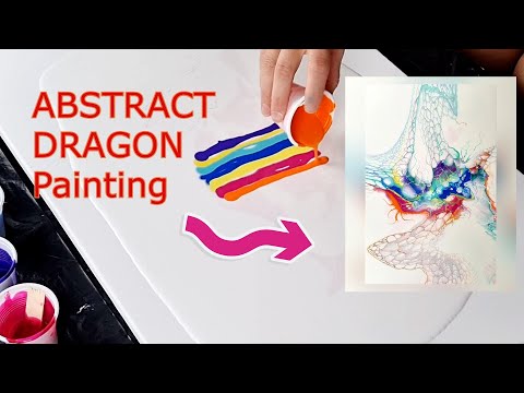 #149 AMAZING Result! I Swiped a DRAGON - Fluid Painting