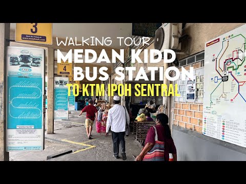 Terminal de ônibus Medan Kidd para a estação Ipoh KTM (passeio a pé)