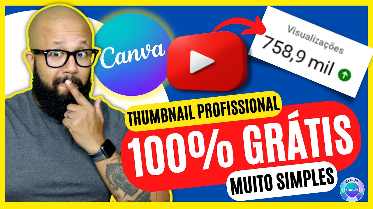 COMO FAZER THUMBNAIL NO CANVA - Capa para Vídeo no Canva (MUITO FÁCIL)