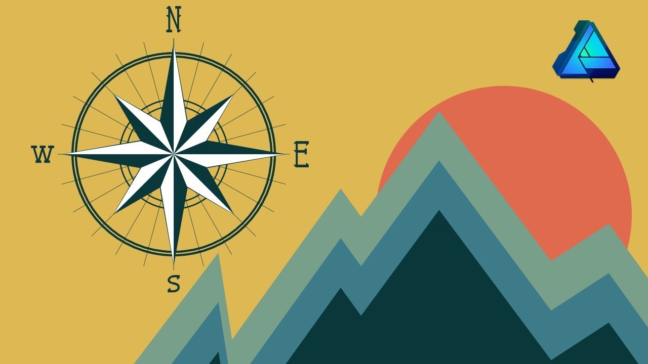 Drawing a Compass Tutorial - Affinity Designer #affinitydesigner #tutorial