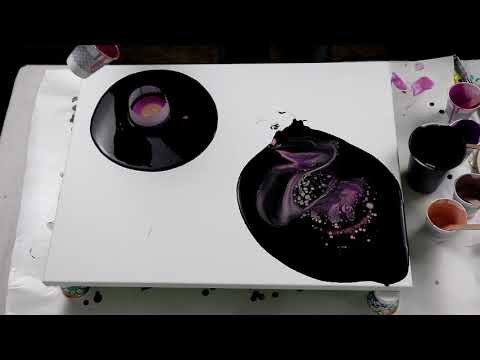 (409) Double Open Cup Pour! Acrylic Pouring Technique