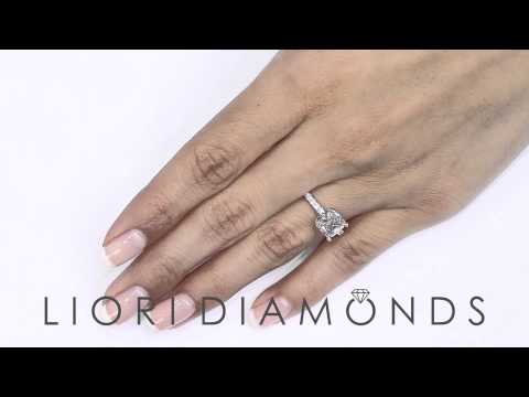 ER-SOLD-083 - 2.28 Carat GIA Certified E-VVS1 Cushion Cut Diamond Engagement Ring In Platinum
