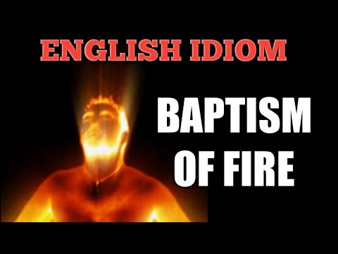 English idiom : Baptism Of Fire | Meaning with animated scenes