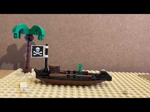 Lego pirate builds a ship