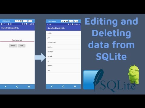 Editing and deleting data from an SQLite database [Beginner Android Studio Example]