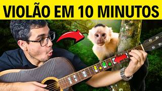 O truque do MACACO-PREGO pra tocar violão em TEMPO RECORD! (para iniciante absoluto no violão)
