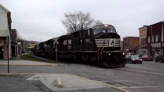 NS SD80Macs with a Rosebud Mines Coal Train - Windber, PA