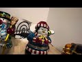Rare 2009 Mr Christmas Large Metallic Porcelain Animated Musical Trinket Boxes House Tree Train