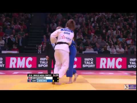 Judo 2016 Grand Slam Paris: Powell (GBR) - Gibbons (GBR) [-78kg] bronze