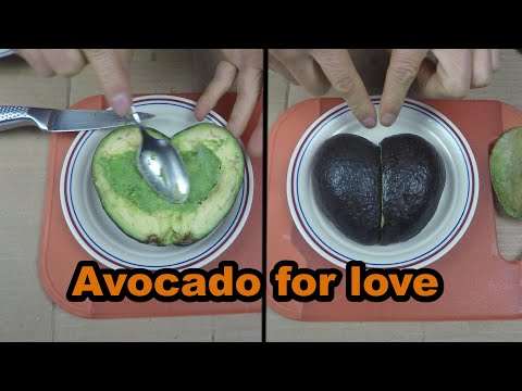 Avocado for love, fruit art