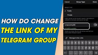 How to change the link of my Telegram Group