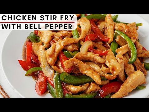How to make restaurant style chicken stir fry | Chicken stir fry with bell pepper