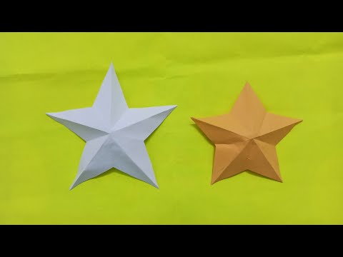 Perfect shape Paper star in ONE CUT! Easy paper Star _DIY#paperstar#paercraft