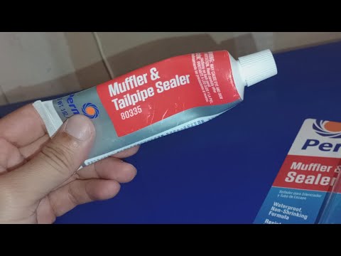 Trying Seal Exhaust Leak with Permatex Muffler and Tailpipe Sealer
