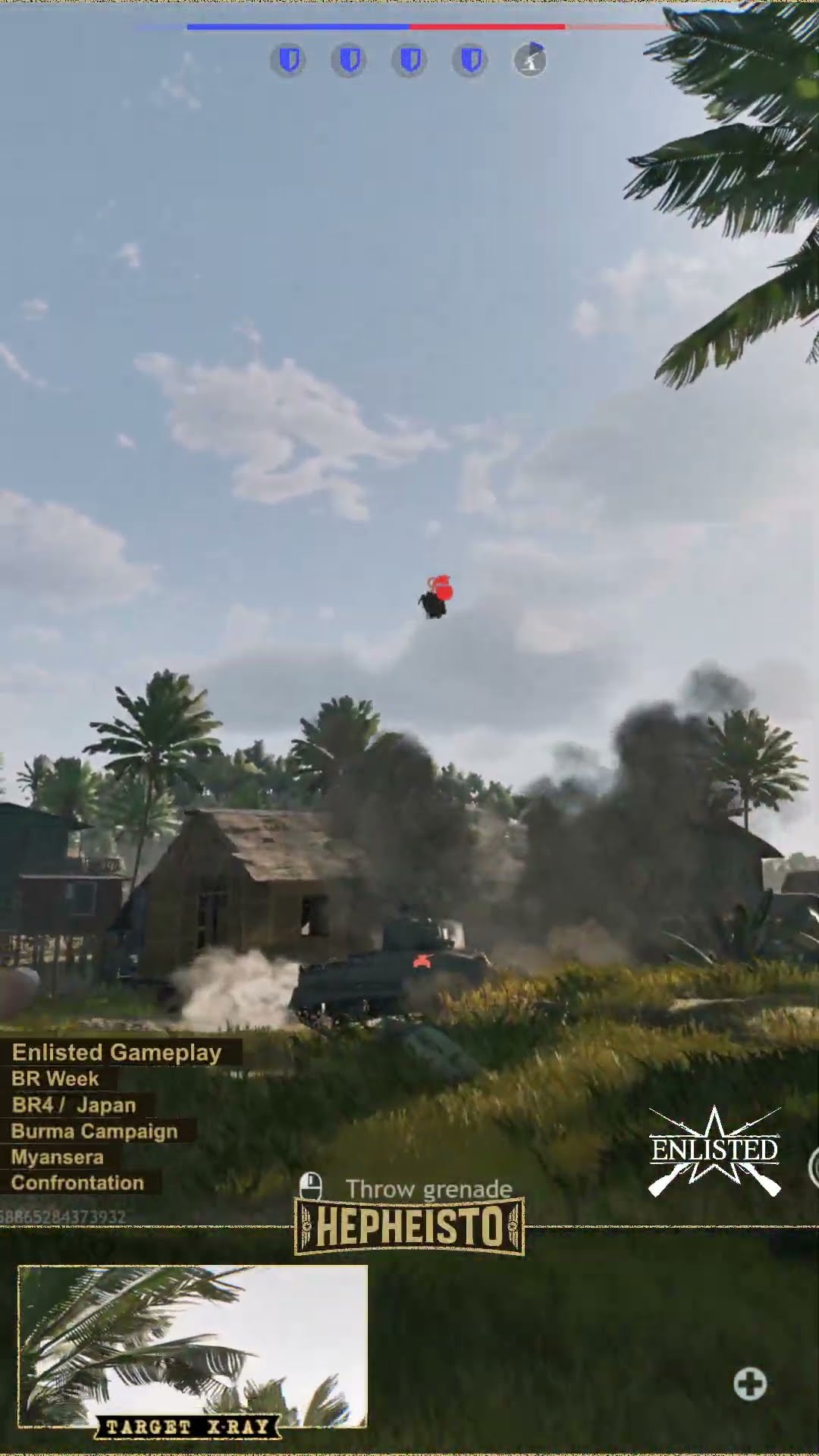 Assaulter eliminates Tank Sherman II with Explosion Pack