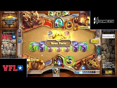 [Hearthstone]  VFL Weekly #10  QUICKSHOT  Finals MrSwipe vs. Tom60229.  Round #1