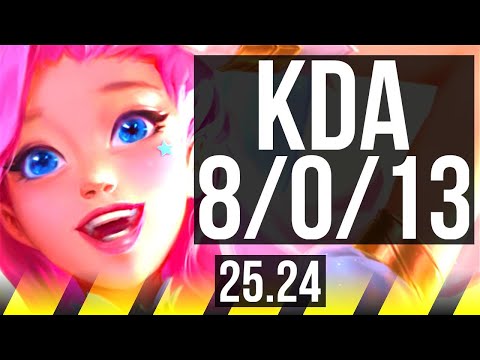 SERAPHINE & Yuumi vs JINX & Nami (ADC) | Conqueror, Perfect KDA: 8/0/13 | EUW Master | 25.24
