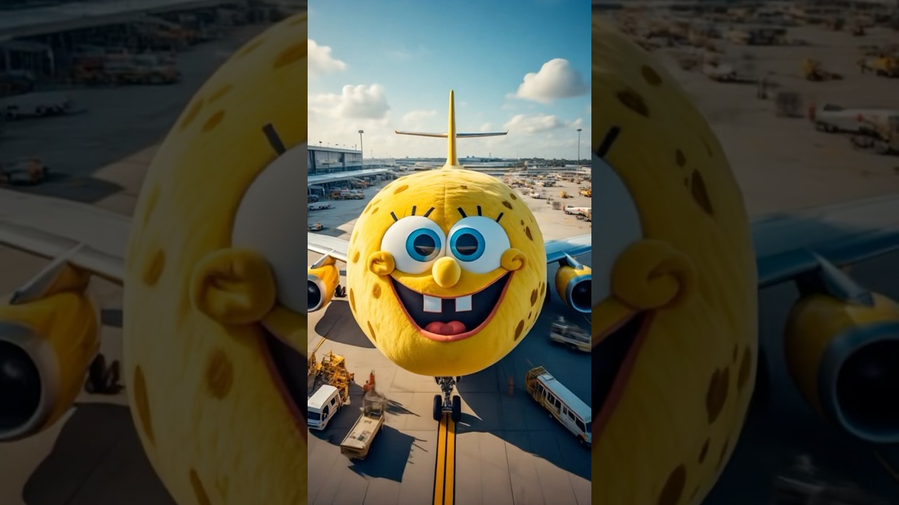Spongebob squarepants flight ready for take off ✈️ #spongebobsquarepants #funny #plane