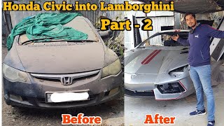 The Silver Shark | Modified Honda Civic into Lamborghini | SuperCar Replica | Final Part | MAGNETO11