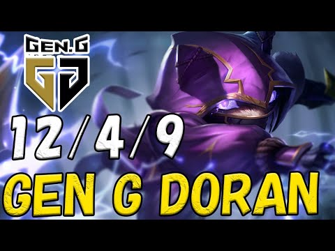 Gen.G Doran ケネン(Kennen) VS ダリウス(Darius) TOP patch 12.17 KR RANK