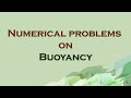 Numerical Problems On Buoyancy