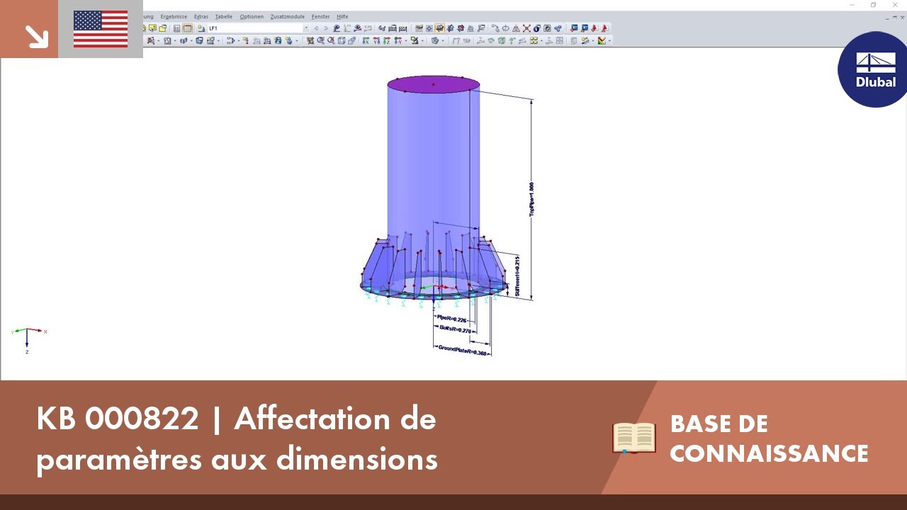 KB 000822 | Affectation de paramètres aux dimensions