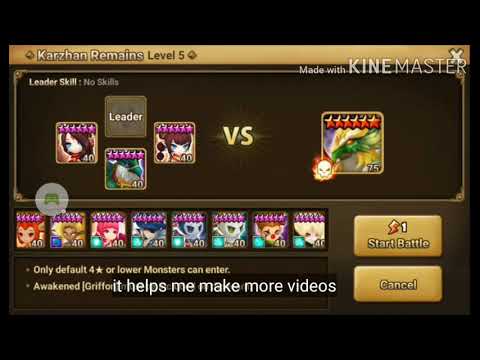 Summoners war: how to second awaken griffon safe fast and easy! karzhan remains/ dimensional hole