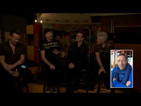 Chris Martin asking U2 some very important questions!