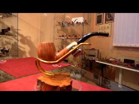 Pipa radica e corno bent 7 facce anno 1950 - www.paronellipipe.it