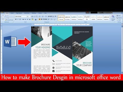 How to make Brochure Design in Microsoft office word...