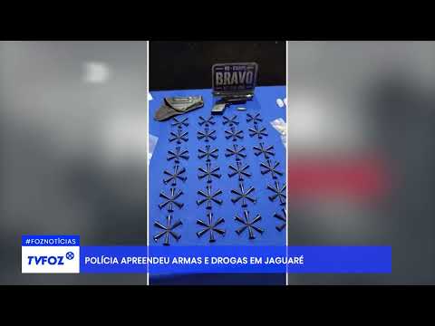 Polícia apreendeu armas e drogas em Jaguaré