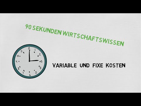 Variable und Fixe Kosten - 90 Sekunden Wirtschaftswissen