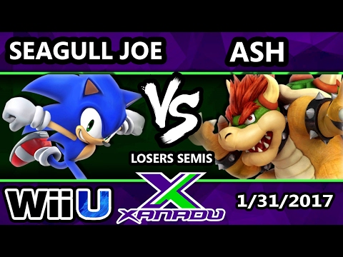 S@X 187 - InC | Seagull Joe (Sonic) Vs. Ash (Bowser) - SSB4 Losers Semis - Smash for Wii U - Smash 4