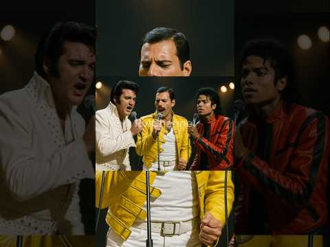 Elvis Presley, Freddie Mercury And Michael Jackson Singing Together Colaboration On Stage #shorts