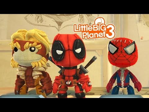 LittleBIGPlanet 3 - Marvel Glitch Costumes [NUNOFERRAZ26] - Playstation 4 Gameplay Video