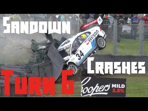Sandown's Turn 6 Crash Compilation (Smallest to Biggest Crashes)