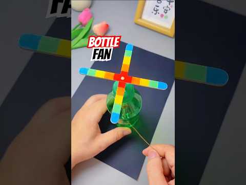 How to make bottle fan , Icecream sticks and bottle fan making , best school project