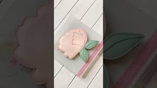 Baby Shower Cookies | Pale Pink Flower Cookie Decorating #shorts #cookiedecorating #flowers