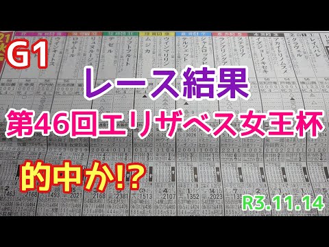 第46回エリザベス女王杯(G1)11R芝2200阪神 2021.11.14 結果