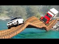 Car Vs Impossible Log Bridge Challenge In BeamNG Drive