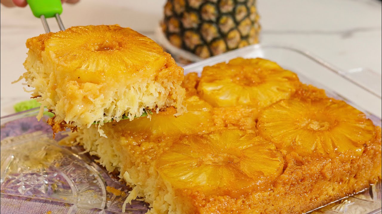 Sem farinha de trigo | O BOLO DE COCO COM ABACAXI MAIS FÁCIL E DELICIOSO DO MUNDO | Gabriel Freitas