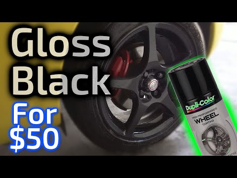 Paint Rims/Wheels Gloss Black for $50! (MR2 Spyder) {Dupli-Color Wheel Paint}